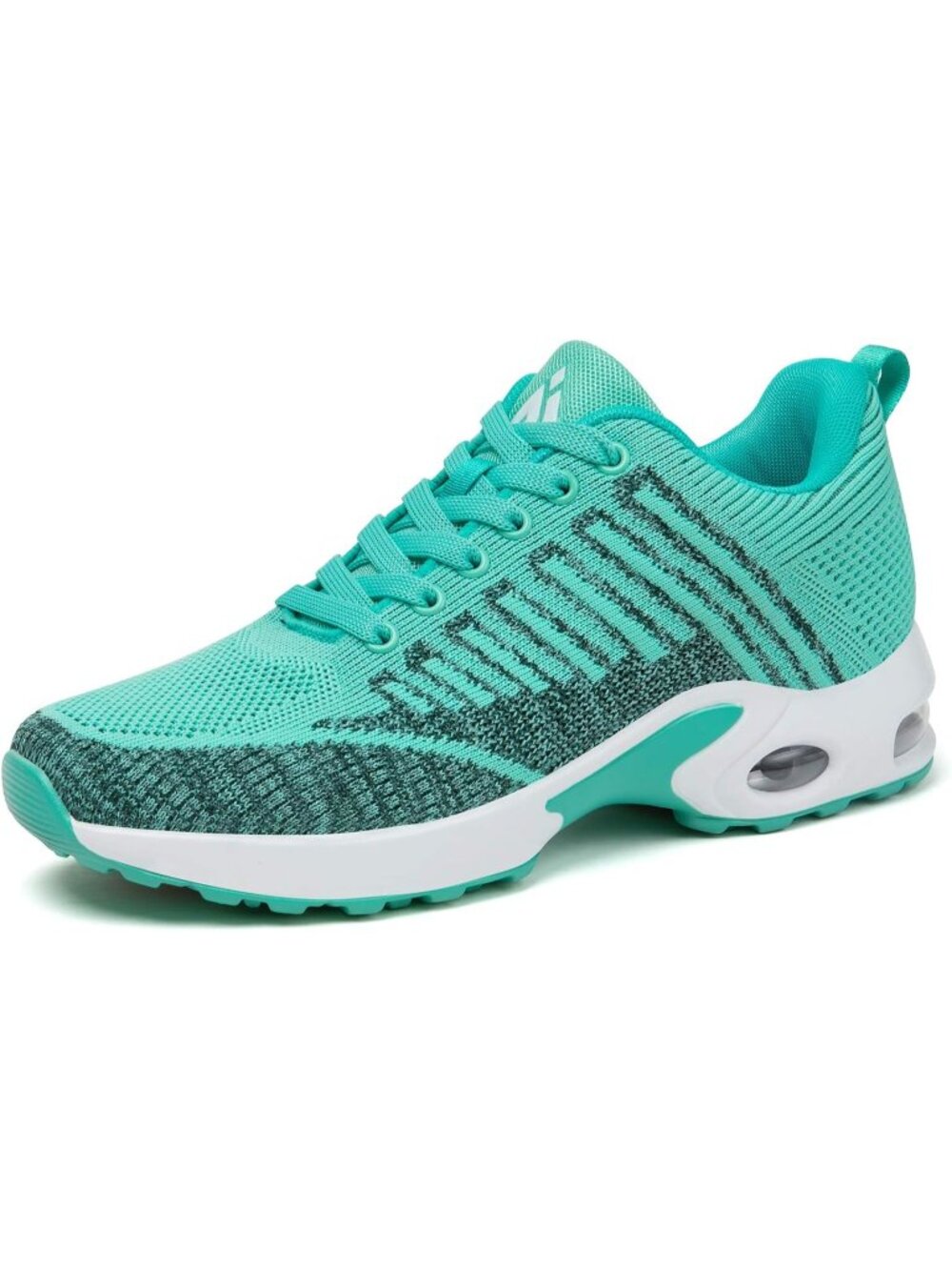 Women's Light Green Air Cushion Running Athletic Mesh Sneakers Basketball Shoes